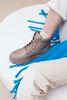 Ботинки бежевые кожаные на байке 5284-9, Бежевый, 37, 23.5 см