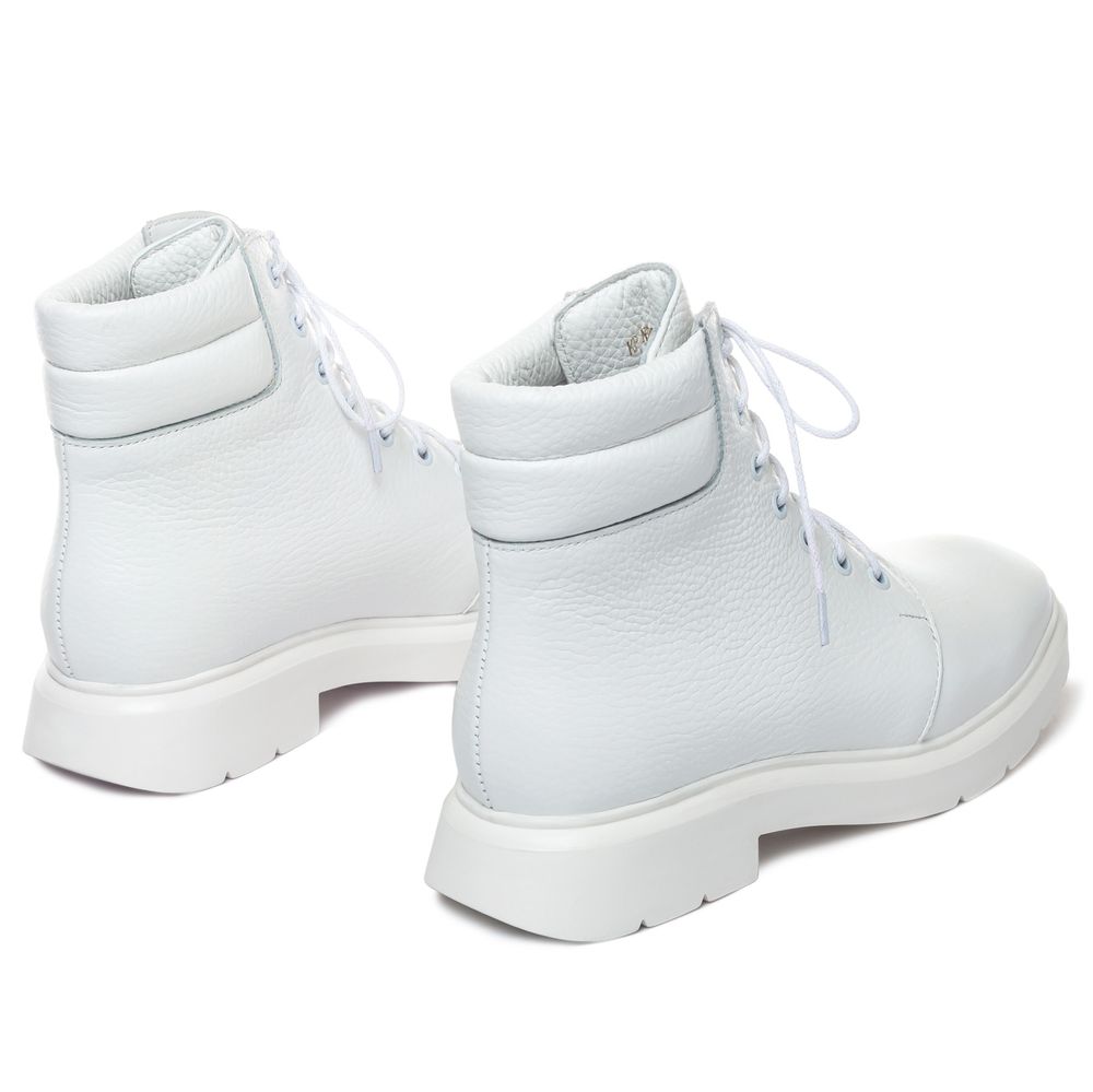 Ботинки белые кожаные на кожаной подкладке 4160-8, Белый, 36, 23 см