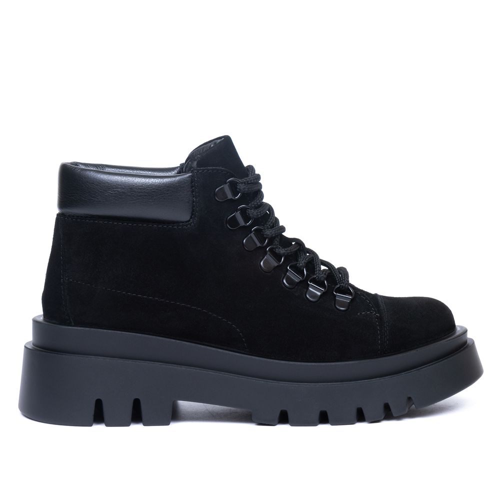 Ботинки черные замшевые на байке 5247-1-Z, 36, 23 см