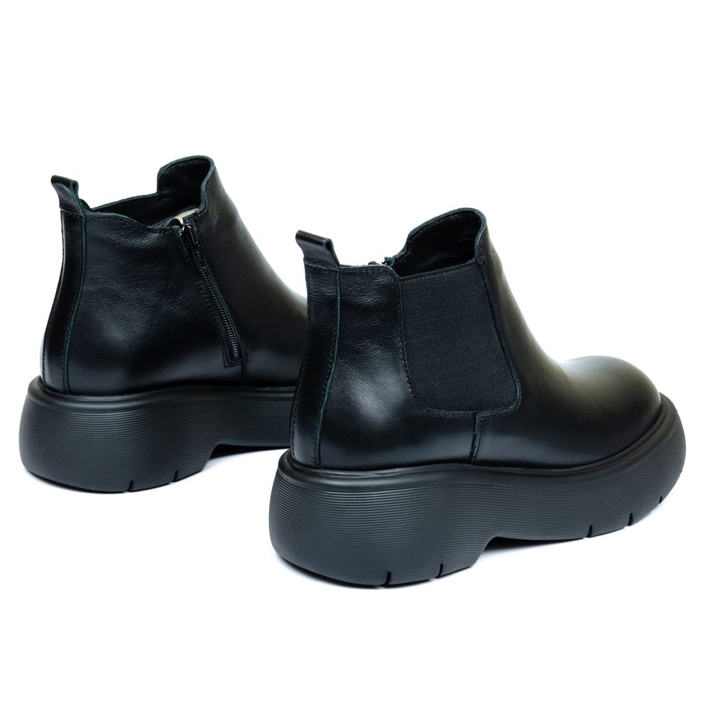 Ботинки черные кожаные на меху 6437-1, 37, 23.5 см
