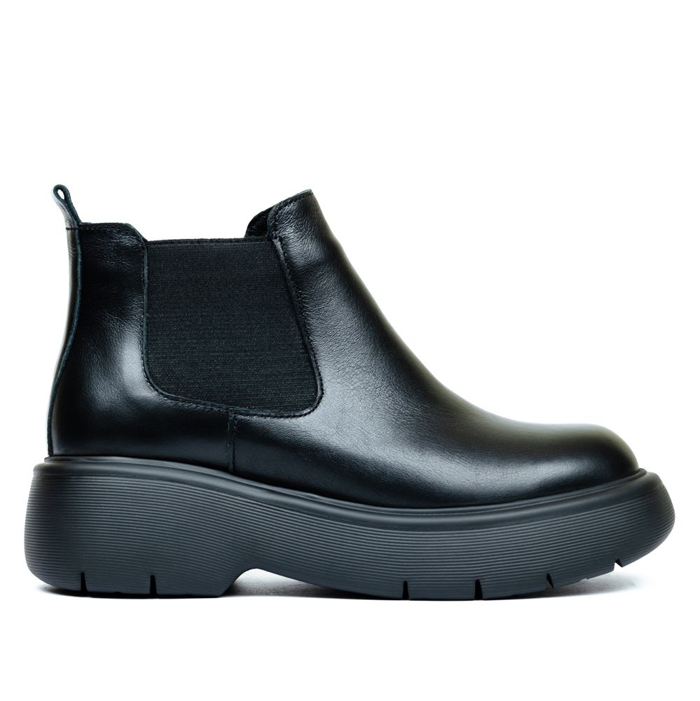 Ботинки черные кожаные на меху 6437-1, Черный, 41, 26.5 см