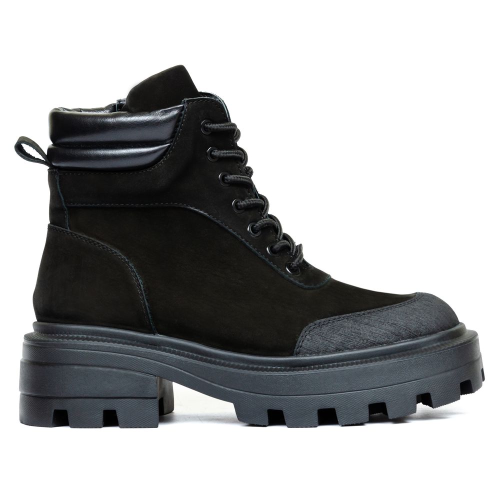 Ботинки черные нубуковые на байке 5262-1-N, 41, 26.5 см