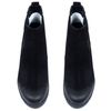 Черевики чорні з натуральної замші на стійкому каблуку 6 см на байці 5183-1-Z, Чорний, 36, 23.5 см