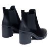 Ботинки черные из натуральной замши на устойчивом каблуке 6 см на байке 5183-1-Z, 36, 23.5 см
