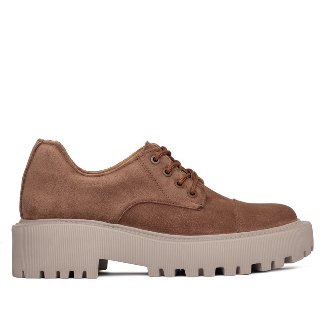 Туфли светло-коричневые замшевые с мягкой стелькой 3725-2-Z