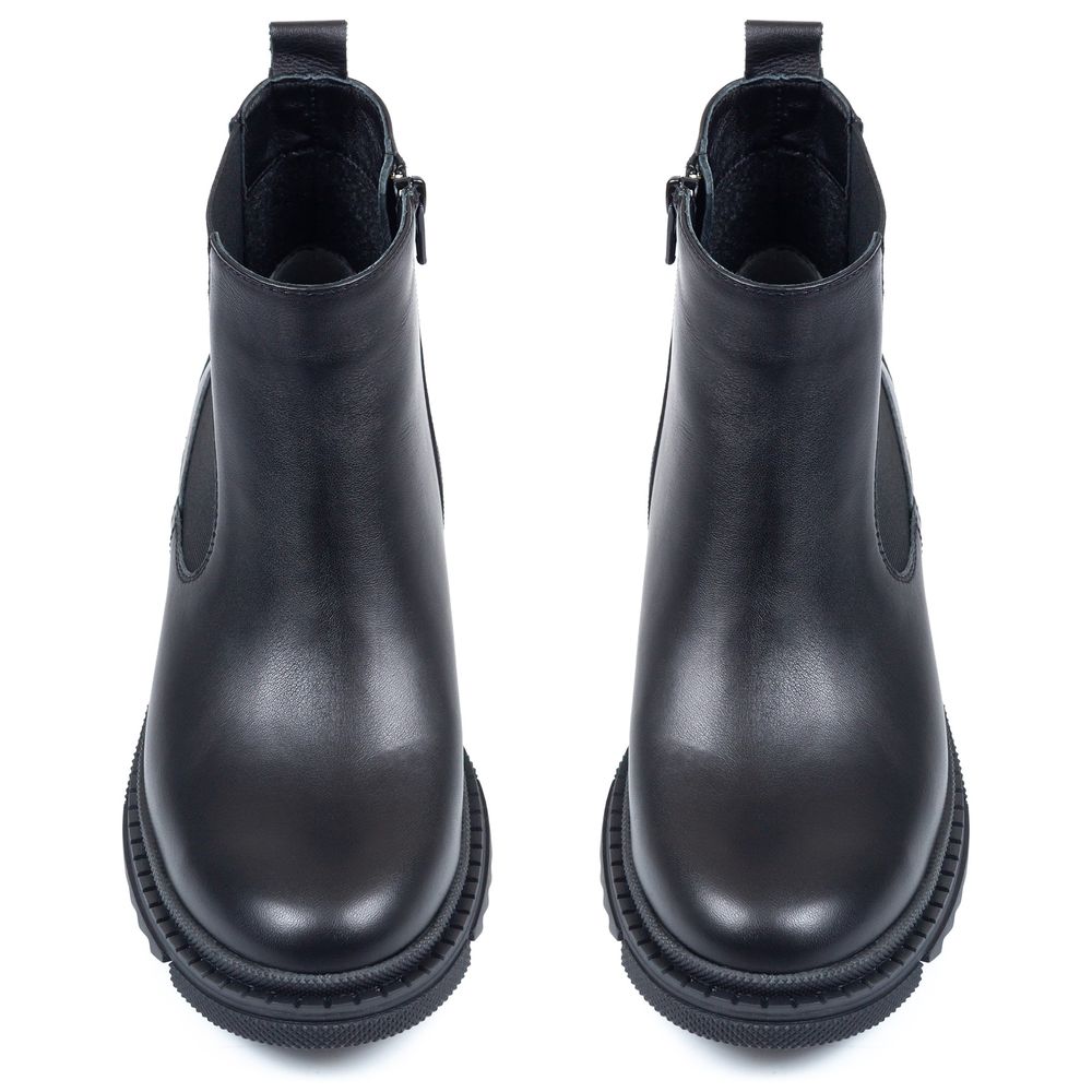 Ботинки черные из натуральной замши на байке Chelsea 5224-1-Z, 40, 25.5 см
