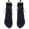 Ботинки черные из натуральной замши на каблуке 3 см на кожаной подкладке 4140-1-Z, 38, 25 см