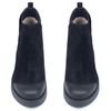 Ботинки черные из натуральной замши на каблуке 5 см на байке 5165-1-Z, 37, 24 см