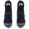 Ботинки черные из натуральной замши на каблуке 6 см на меху 6358-1-Z, 36, 23.5 см
