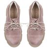 Туфли розовые замшевые на шнуровке с мягкой стелькой 3691-10-Z