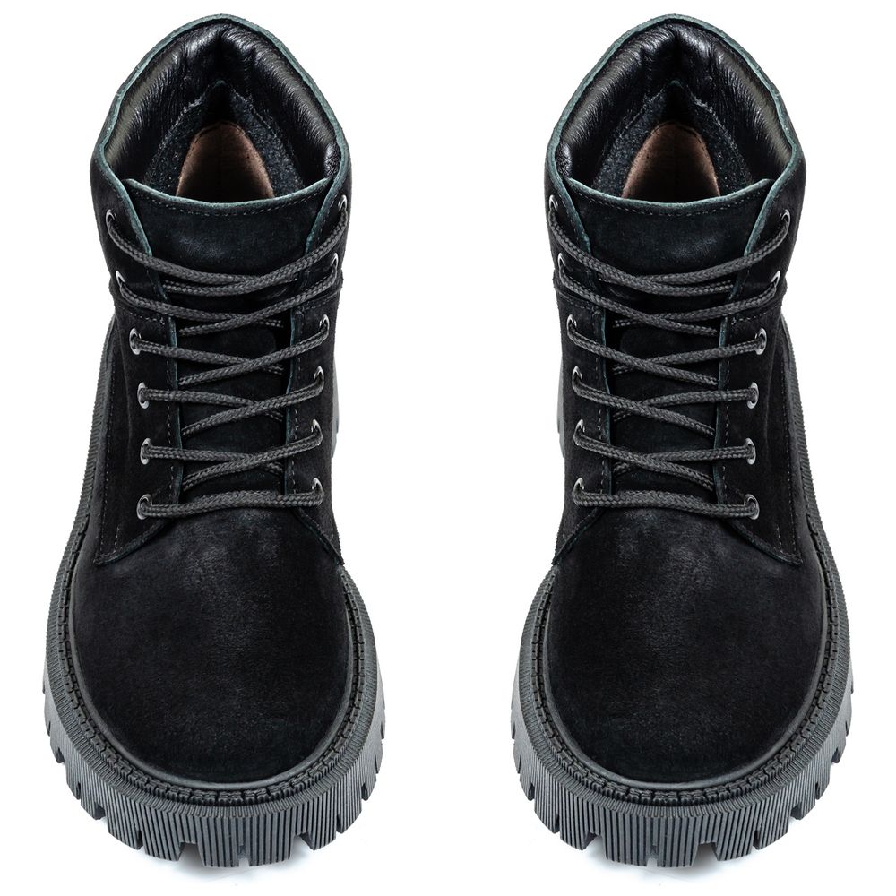 Ботинки черные замшевые на байке 5253-1-Z, 41, 26 см