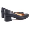 Туфли черные из натуральной кожи на прямом каблуке 4 см с мягкой стелькой