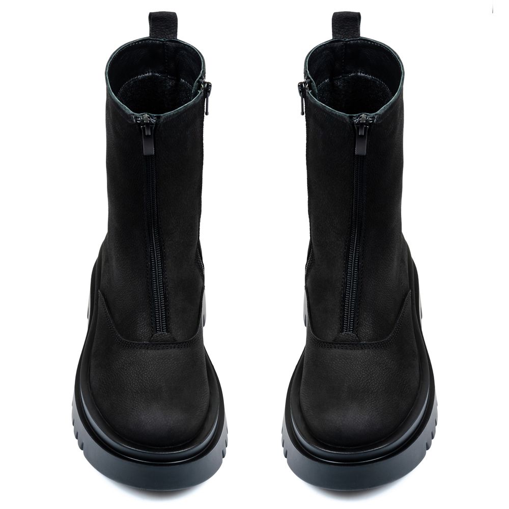 Ботинки черные нубуковые на байке 5263-1-N, 41, 26 см
