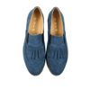 Туфли синие из натуральной замши с мягкой стелькой