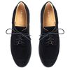 Туфли черные из натуральной замши с мягкой стелькой на шнурках