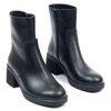 Ботинки черные из натуральной кожи на устойчивом каблуке 4 см на байке 5188-1, 36, 24 см