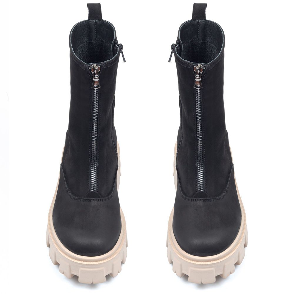 Ботинки черные нубуковые на байке 5197-1-N, 41, 26.5 см
