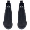Ботинки черные из натурального нубука на каблуке 4 см на байке 5174-1-N, 39, 26 см