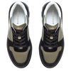 Кроссовки черно-оливковые кожаные на грубой подошве 2165-1-14