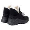 Ботинки черные из натурального нубука на спортивной подошве на шерсти 6368-1-N, 37, 24 см