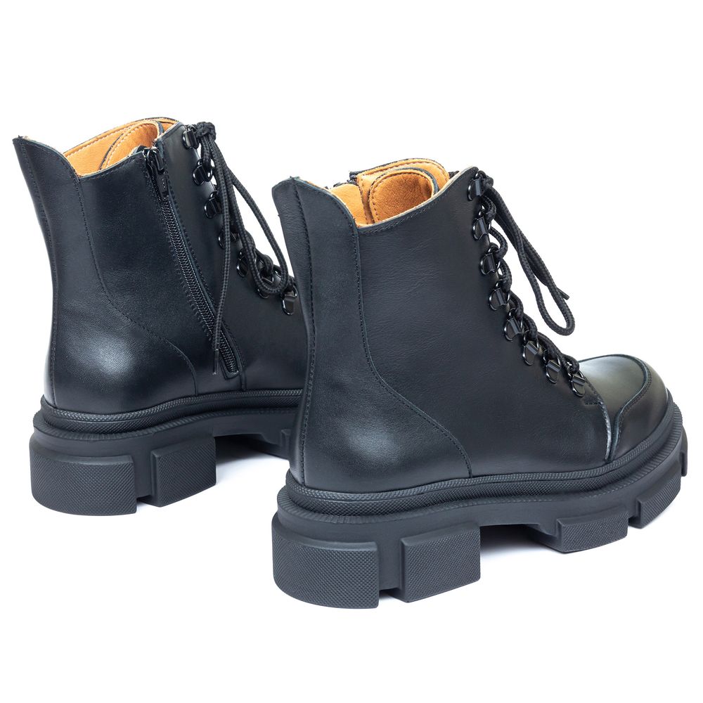 Ботинки черные кожаные на кожаной подкладке 4149-1, 39, 25 см