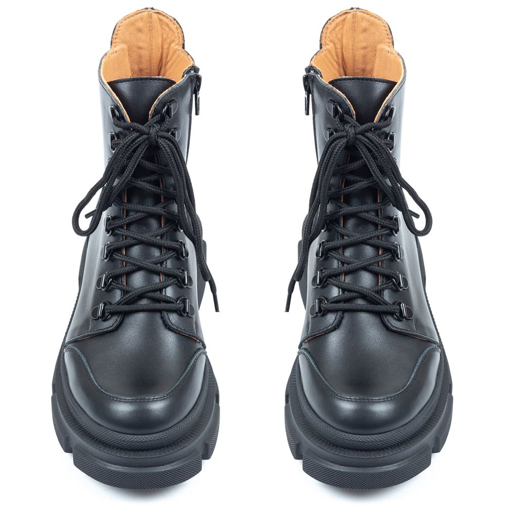 Ботинки черные кожаные на кожаной подкладке 4149-1, 36, 23 см