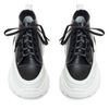 Черевики біло-чорні з натуральної шкіри на спортивній підошві на байці 5193-8-1, Білий-чорний, 36, 23 см