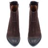 Ботинки коричневые из натуральной замши на каблуке 3 см на кожаной подкладке 4145-2-Z, 36, 23.5 см