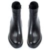 Ботинки черные из натуральной кожи на каблуке 6 см на меху 6329-1, 37, 24.5 см