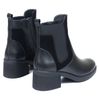 Ботинки черные из натуральной кожи на каблуке 4 см на байке 5195-1, 40, 26.5 см