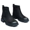 Ботинки черные нубуковые на байке 5224-1-N, Черный, 41, 26.5 см