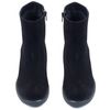 Ботинки черные из натуральной замши на устойчивом каблуке 6 см на байке 5161-1-Z, 40, 26 см