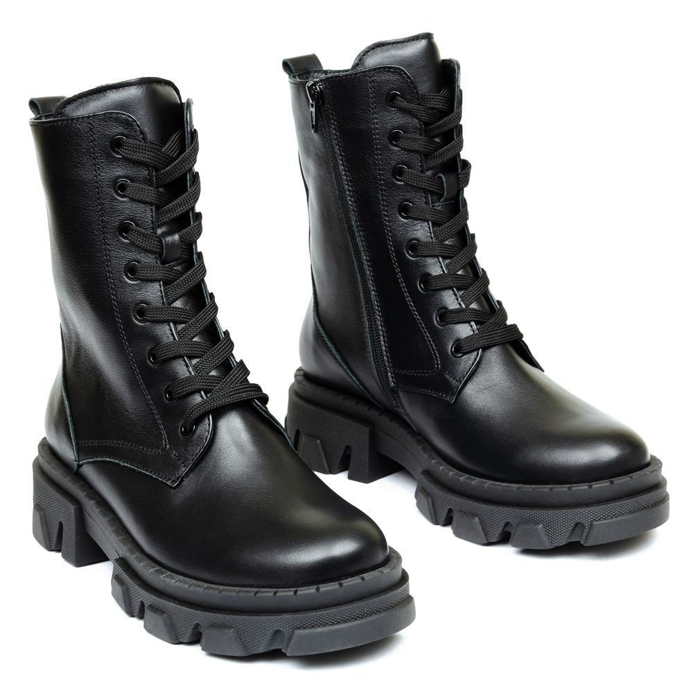 Ботинки черные нубуковые на байке 5236-1-N, 41, 25.5 см