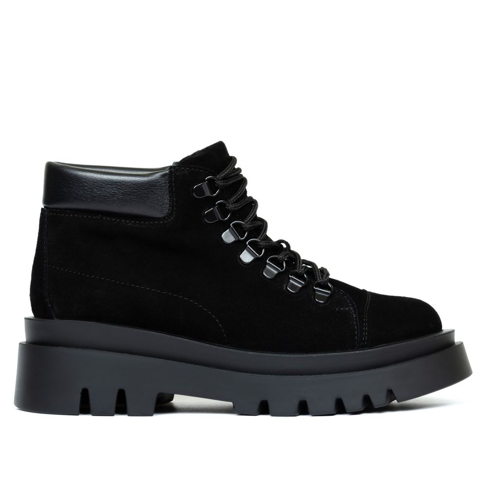 Ботинки черные замшевые на меху 6415-1-Z, 36, 23 см