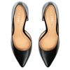 Туфли черные из натуральной кожи на устойчивом каблуке 9.5 см остроносые с мягкой стелькой