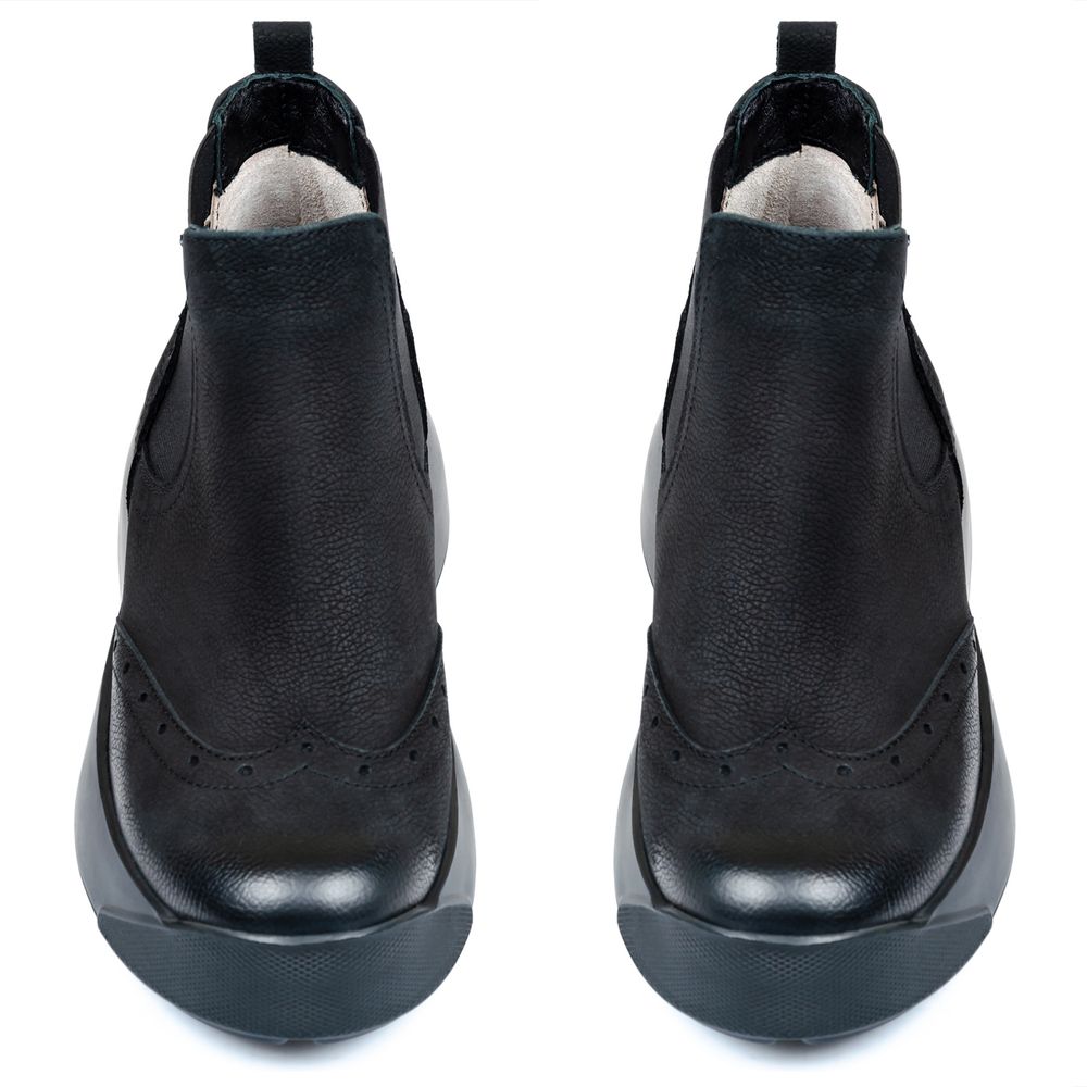 Ботинки черные нубуковые на байке 5279-1-N, 36, 23 см