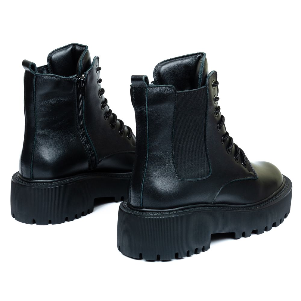 Ботинки черные кожаные на меху 6439-1, 41, 26 см