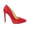 Туфлі червоні з натуральної замші на каблуку 12 см