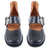 Туфли черные из натуральной кожи с высокой пяткой и мягкой стелькой