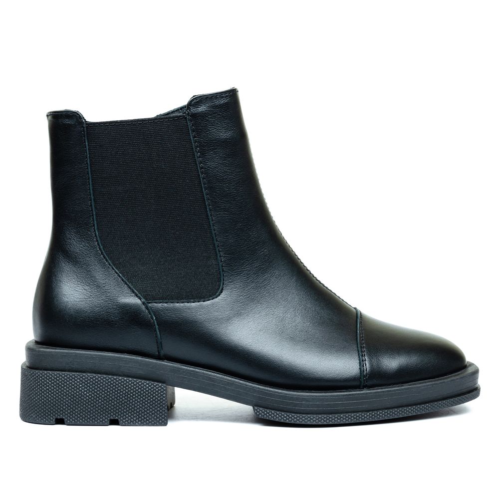 Ботинки черные кожаные на байке 5283-1, 36, 23.5 см