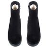 Черевики чорні з натуральної замші на каблуку 6 см на вовні 6329-1-Z, 41, 26.5 см