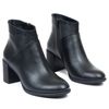 Ботинки черные из натуральной кожи на устойчивом каблуке 6 см на байке 5184-1, 36, 24 см