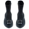 Ботинки черные нубуковые и кожаные на байке 5239-1-N, 36, 23 см