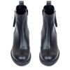 Ботинки черные из натуральной кожи на устойчивом каблуке 4 см на байке 5191-1, 41, 27 см