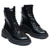 Ботинки черные кожаные на меху 6409-1, 37, 23.5 см