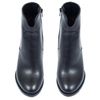 Ботинки черные из натуральной кожи на каблуке 8 см на байке 5231-1, Черный, 39, 26 см