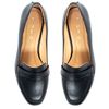 Туфлі чорні з натуральної шкіри на стійкому каблуку 2.5 см з м'якою устілкою