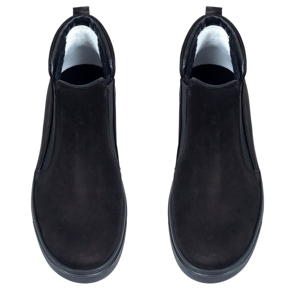 Ботинки черные из натурального нубука на байке 5173-1-N, 36, 23.5 см