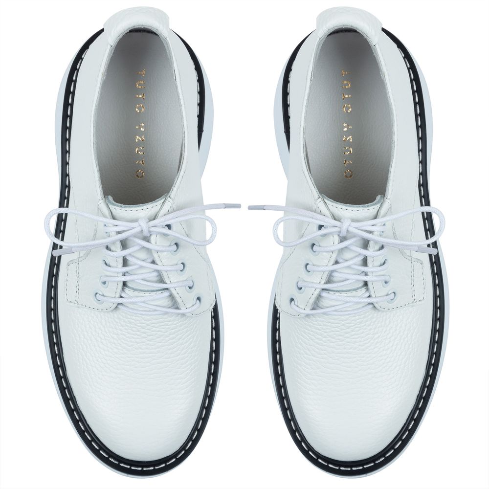 Туфли белые кожаные с мягкой стелькой 3686-8