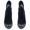 Ботинки черные из натуральной замши на каблуке 6 см на байке 5221-1-Z, 37, 24.5 см